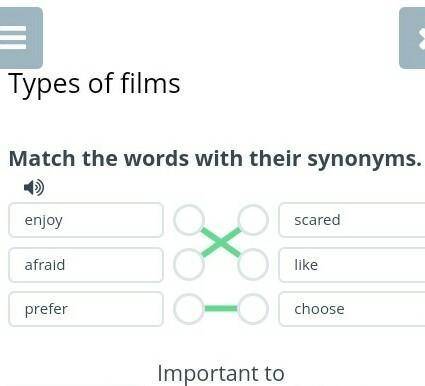 Match the words with their synony​