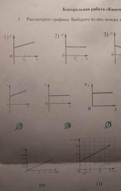 рассмотрите графики. выберите из них номера тех, которые соответствуют состоянию покоя. 1, 2, 5, 6,