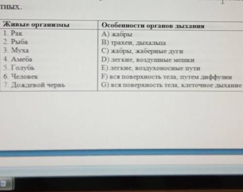 Определите особенности органов дыхания позвоночных и беспозвоночных животных.​