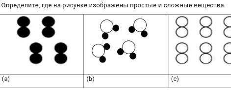 Опредилите где на рисунке изображены простые и сложные вещества​
