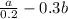 \frac{a}{0.2} - 0.3b