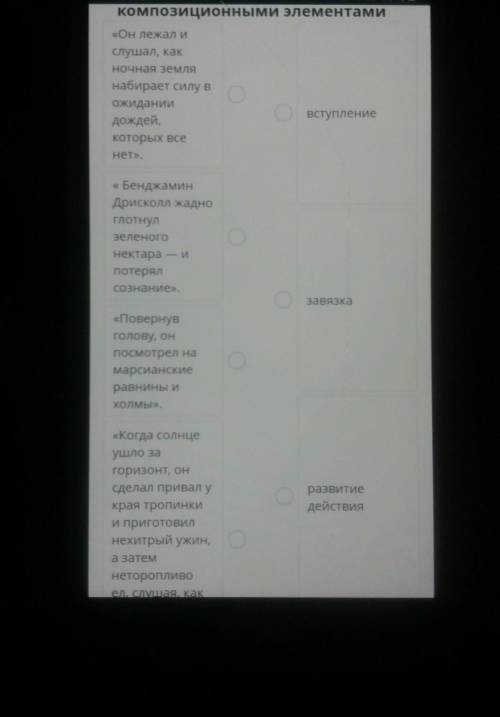 Расположите цитаты в соответствии с сюжетом рассказаР. Бредбери «Зеленое утро» иКомпозиционными элем