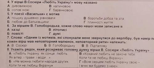 Контрольна робота по українской літературе