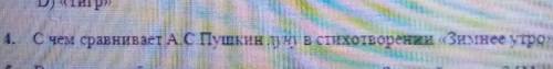 4. С чем сравнивает АС ПУШКИН в стихотворение Зимнее утро Я которые есть ​