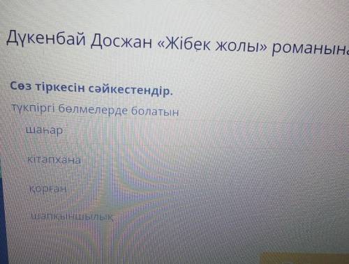 Сөз тіркесін сәйкестендір. түкпіргі бөлмелерде болатыншаһарКітапханақорғаншапқыншылық​