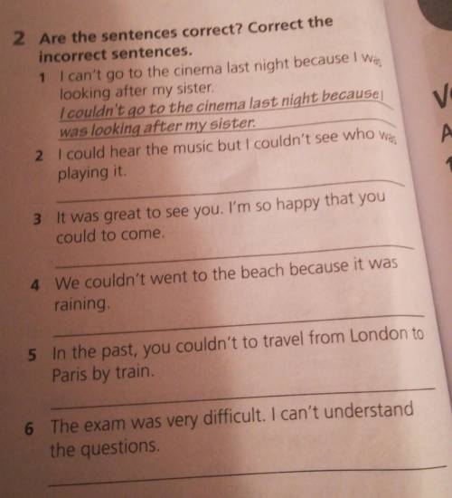 Are the sentences correct? Correct theincorrect sentences.​