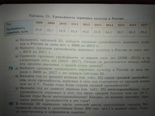 №79В) Назовём год из данного периода (см. табл. 25) низкоурожайным, если урожайность зерновых в этот