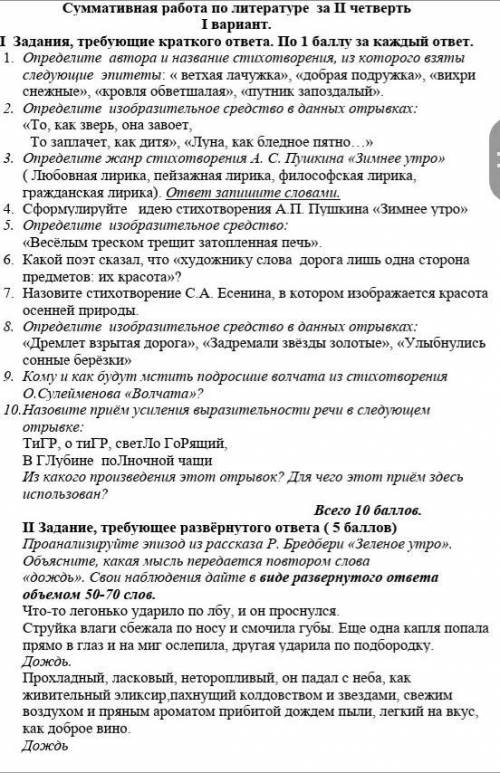 Соч по русской литературе 7 класс Помагите