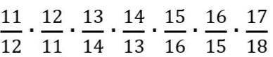 3. Упростите выражение             11/12 12/11 13/14 14/13 15/16 16/15 17/18 18/17 19/20​