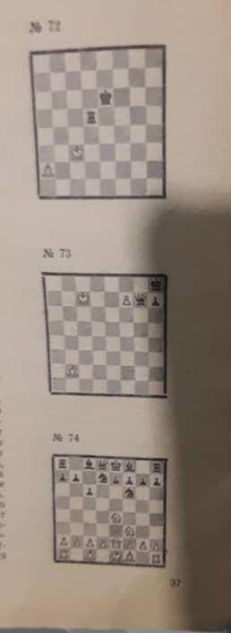 На фото 73 мы видем позицию,если ход белых,то возможна 100%ничья,если они пробьют слоном ферзя,т.к К