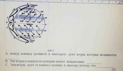 используя предложенную схему объясните причину формирования и направления постоянных ветров дополнит