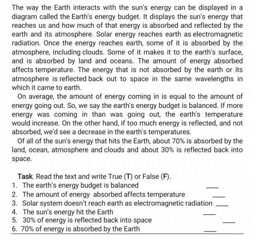 The Earth's Energy Budget The way the Earth interacts with the sun's energy can be displayed in adia