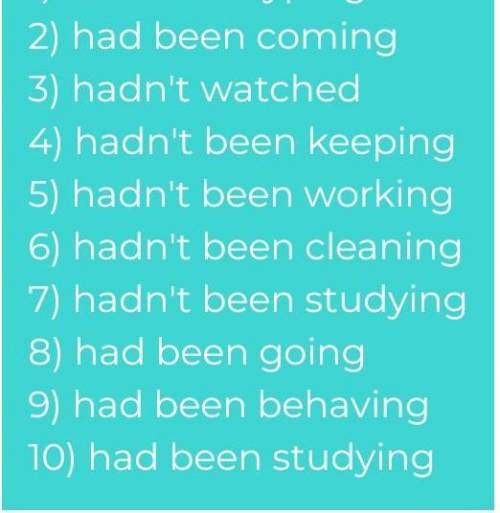 Fill in the following sentences by using past perfect simple or continuous. 1) Her boss was were ang