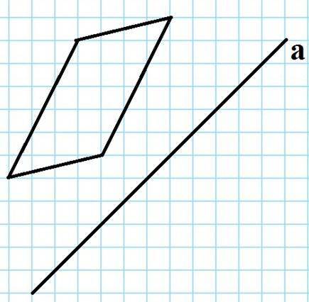 Скопируйте фигуру (точно по клеточкам) и постройте фигуру, симметричную данной относительно прямой а