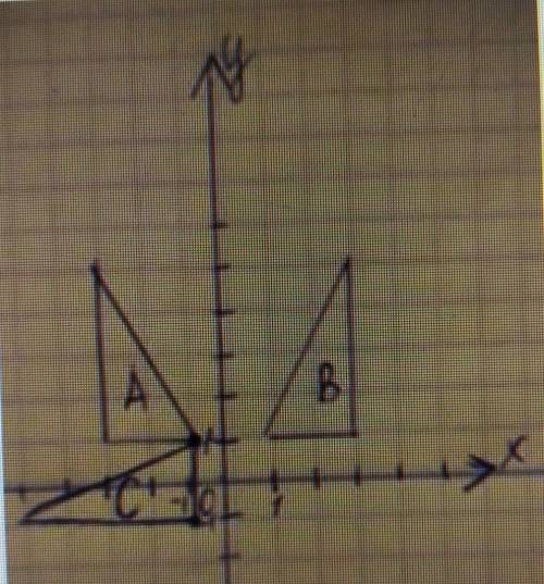на приведенном ниже рисунке показаны треугольник А В С Опишите полностью преобразавания которое пере