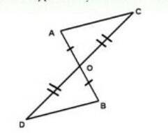 1. На ресунке АО=OB, CO=OD. Докажите, что /\АОС = /\BOD.