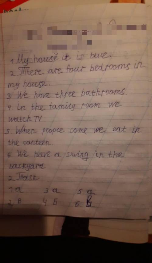 Соч англ 3 класс 1. What color is the house? 2. How many bedrooms are there in the house? 3. How m