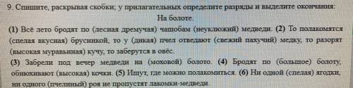 Раскройте скобки и у прилагательных определите разряды