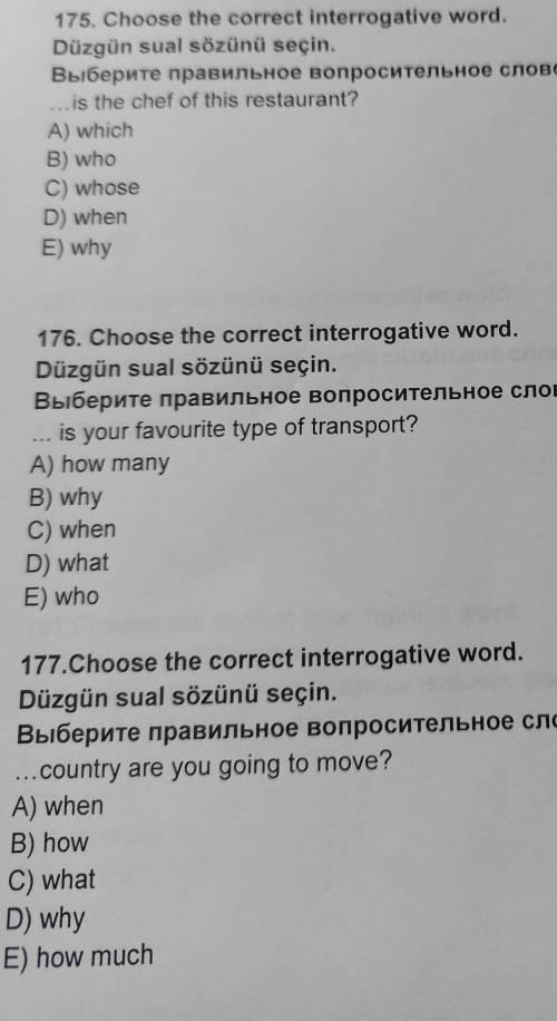 Choose the corect interrogative word​