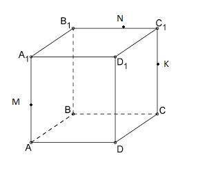 ГЕОМЕТРИЯ Построить сечение Куба, проходящего через точки M, N, K