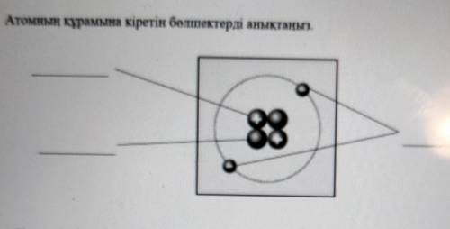 5. Атомнын курамына кіретін бөлшектерді аныктаныз​