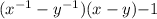 ( {x}^{ -1} - {y}^{-1} )(x - y){ - 1}