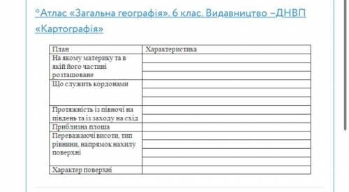 Використовуючи карти атласу*, схарактеризуйте Середньо-Сибірське плоскогір'я за планом, наведеним у