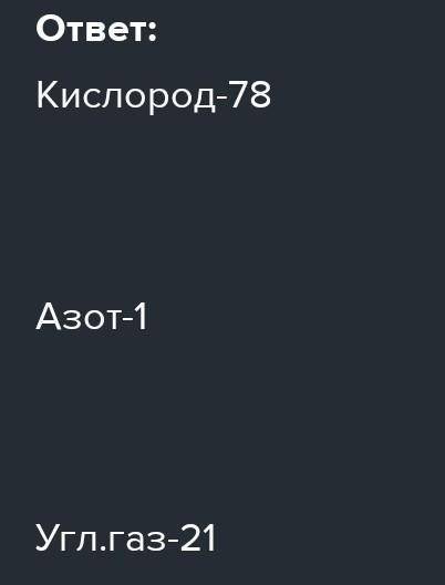 Запиши к газовосу составу воздуха его процесс соотношения 3 класс это не мне а моей сестрёнке :(​