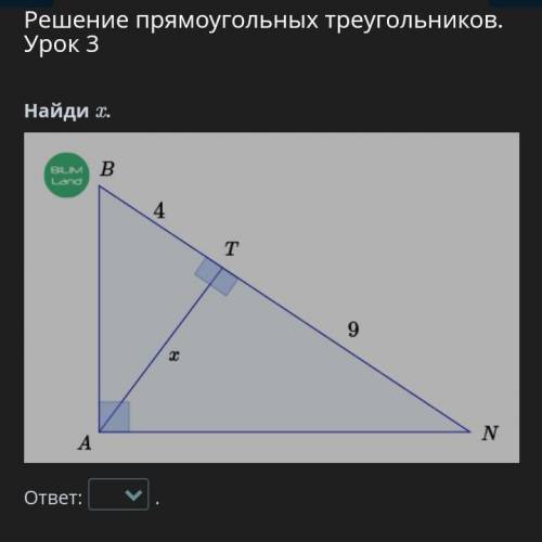 Решение прямоугольных треугольников​