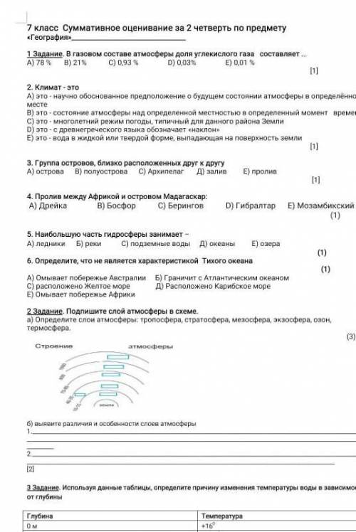 Соч по географии 7 класс 2 четверть