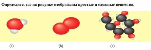 Определи где на ресунки изображения простые и сложные вещества​