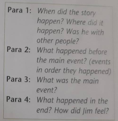 Listen to jim talking about what happened to him during his holiday and answer the questions in the