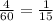 \frac{4}{60}= \frac{1}{15}