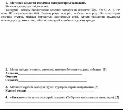 у меня СОЧ по Казахскому языку.​