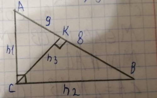 решить задачу на фото вот сам вопрос : Высота, проведенная к гипотенузе прямоугольного треугольника,