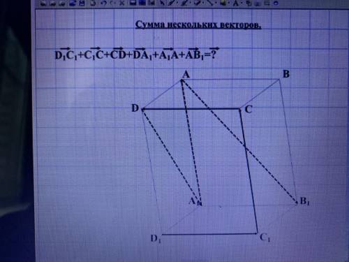 Сумма нескольких векторов d1c1+c1c+cd+da1+a1a+ab1=?