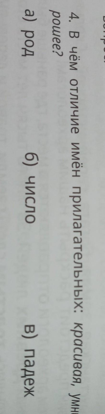 4. В чём отличие имён прилагательных: красивая, умный,хорошее?​