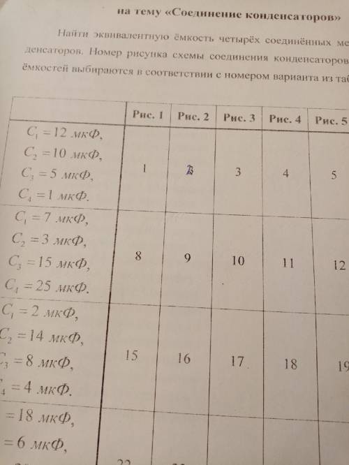 решить вопрос по информатике! Рис.4 вариант 11 С1=7мкФс2=3мкФс3=15мкФс4=25мкФ