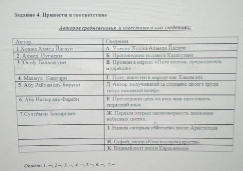 Задание 4. Принести в соответствие​