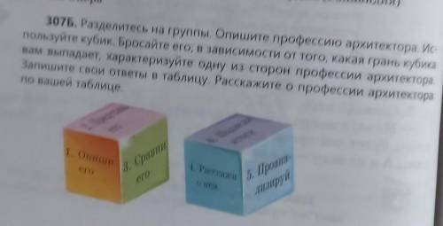 307Б. Разделитесь на группы. Опиши пользуйте кубик. Бросайте его, в зависимости от того, какая грань