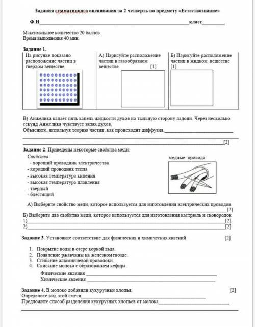 Соч по естествознанию 5 класс ​