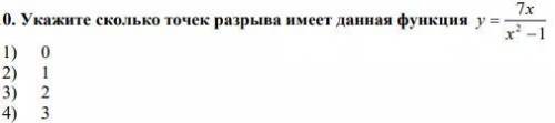 Укажите сколько точек разрыва имеет данная функция