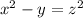 x^{2} -y=z^{2}