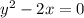 y^2-2x=0