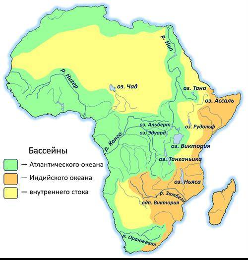 Внутренные воды восточной Африке (реки,озера)​