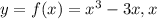 y=f(x)=x^{3}-3x,x