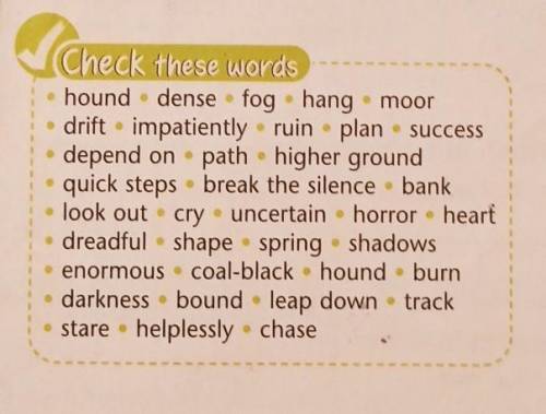 Use your dictionaries to explain thewords in bold. What part of speech is each (noun, adjective, ver