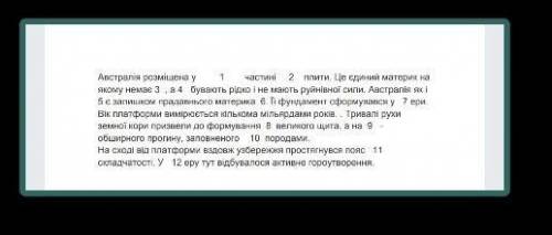 Вставити пропущені слова Австралія​