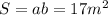 S=ab=17m^2