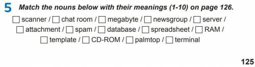 Английский язык 11 класс - Карпюк. Упр. 5 на ст. 125-126 Match the nouns below with their meanings (